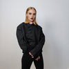 Asymmetric catwalk jacket going out shirt bomber Gothic top punk blouse rocker jumper long sleeve psychedelic pullover in black