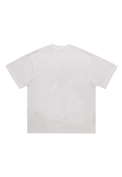 Balaclava t-shirt mask print tee grunge top in white