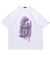 Mobile phone print t-shirt 90s graffiti tee retro top white