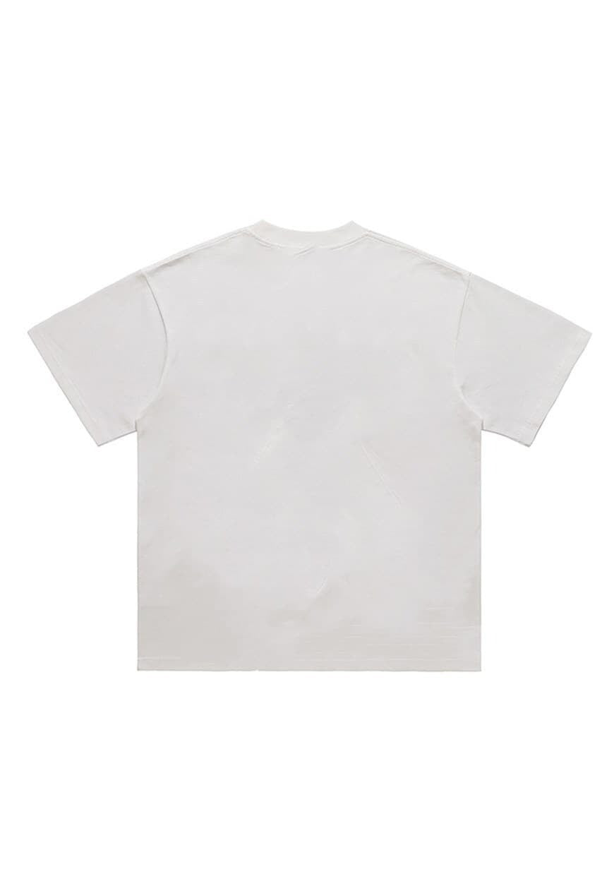 Rock band t-shirt guns & roses tee grunge top in off white