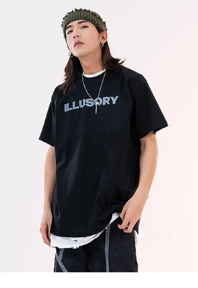 Queen print t-shirt royal member tee illusory top in black