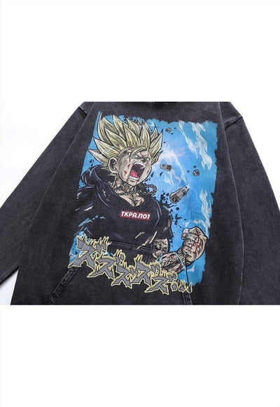 Anime hoodie Dragon ball pullover Japanese cartoon jumper