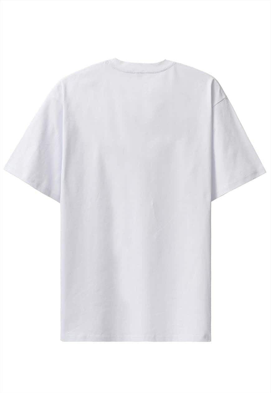 Positions t-shirt pop princess tee grunge portrait top white