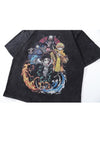 Demon slayer t-shirt Anime tee Japanese cartoon top black