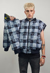 Paisley varsity jacket yellow check reversible 4in1 bomber