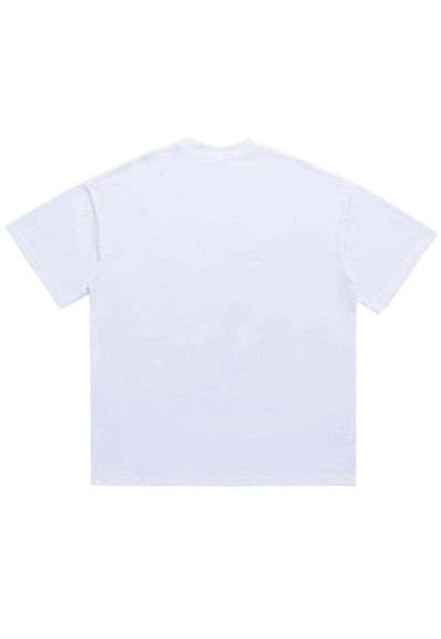 Paint splatter t-shirt graffiti tee grunge top in white