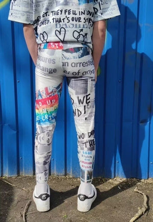 Pride leggings LGBT graffiti love gay pants rainbow tights