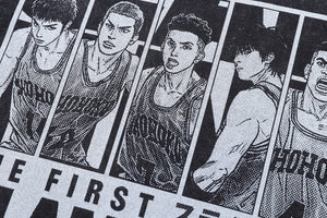 Vintage anime t-shirt slam dunk tee retro Japanese top in grey