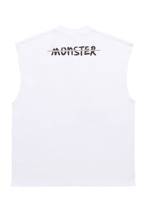 Devil emoji sleeveless t-shirt retro tank top surfer vest