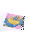 Japanese cartoon t-shirt Anime tee retro comics top in white