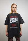 Metalcore t-shirt vintage band tee blurred gothic top grey