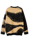 Abstract sweater geometric knitted jumper space print top