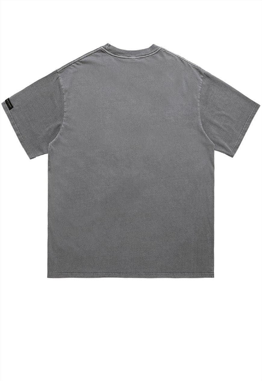 Robocop t-shirt grunge robot tee retro movie top in grey