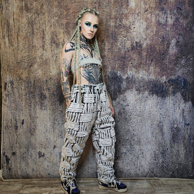 Faux fur joggers luxury detachable pants handmade stripe pattern shorts fluffy check premium overalls in beige black