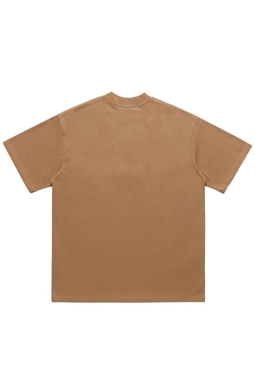 Puppy slogan t-shirt animal print tee grunge top in brown