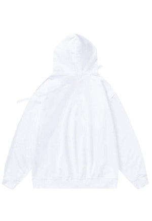 Gothic hoodie sword top slogan premium jumper in white