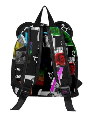 Gay bag LGBT backpack pride festival graffiti rucksack black