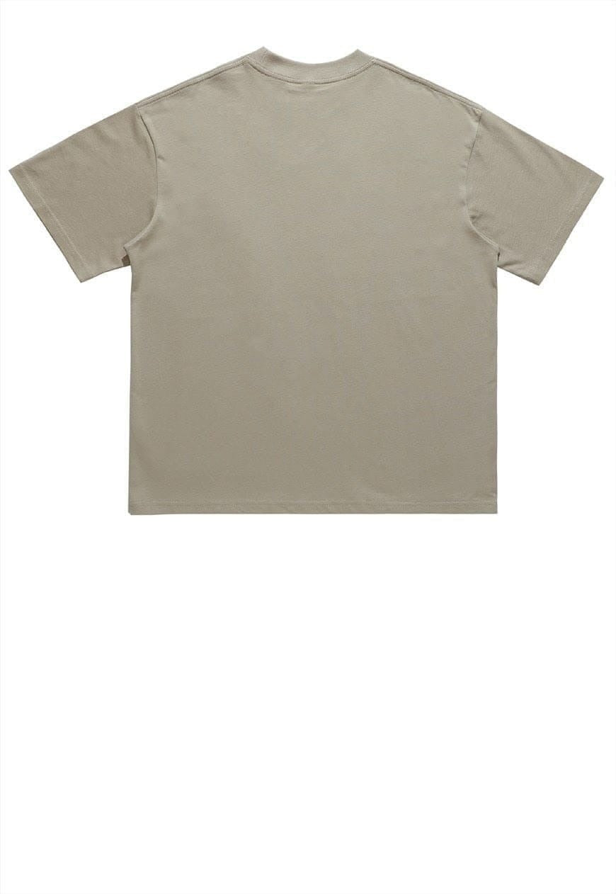 Bible t-shirt joy slogan tee cross print grunge top in brown