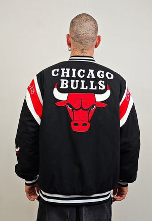 Bulls basketball jacket vintage college bomber patch varsity