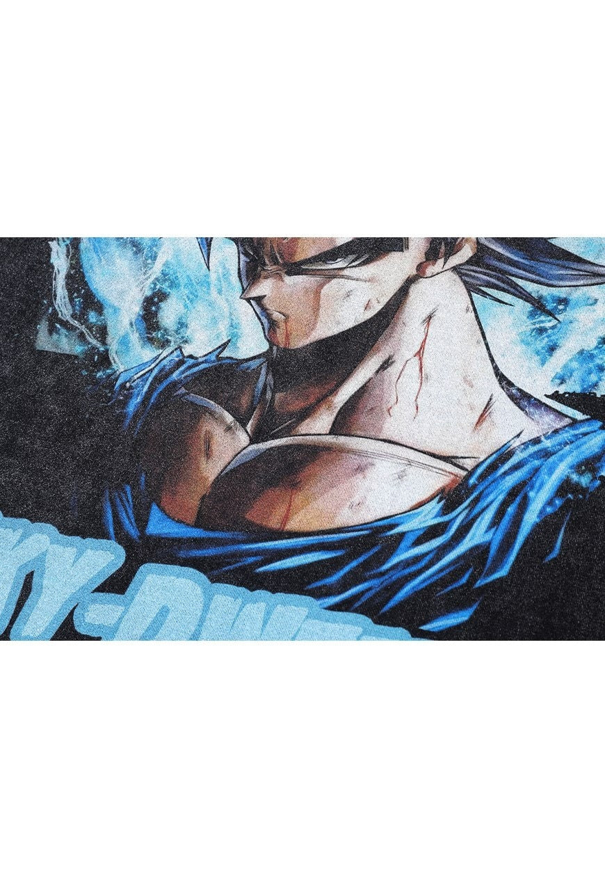 Sun Goku t-shirt Dragon ball Z tee retro Japanese top grey