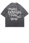 Money slogan t-shirt vintage wash tee in acid grey