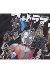 Anime tshirt Ultraman print tee retro robot top vintage grey