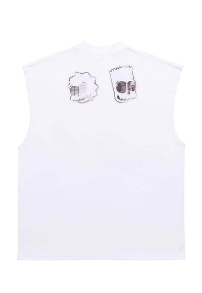 The Simpsons sleeveless t-shirt retro tank top surfer vest