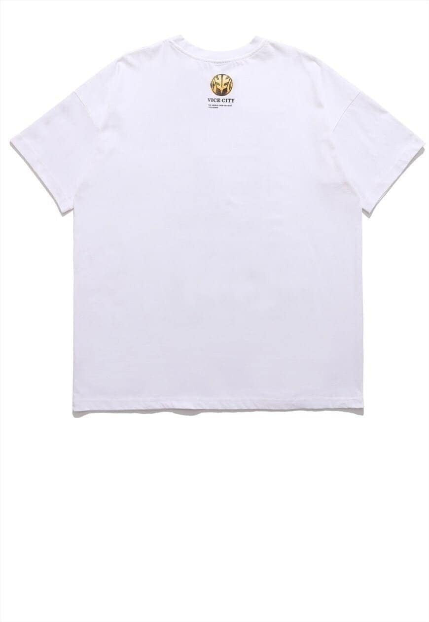 Transformer print t-shirt retro Power rangers tee robot top