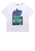 Godzilla print t-shirt grunge monster tee movie top in white