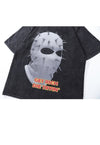 Balaclava t-shirt spikes print tee grunge gangster top black