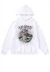 Krampus hoodie grunge pullover horror monster top in white