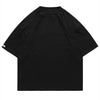 Fuck off t-shirt Y2K retro flame print tee in black