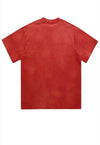 Pistol t-shirt retro gun print tee grunge punk top in red