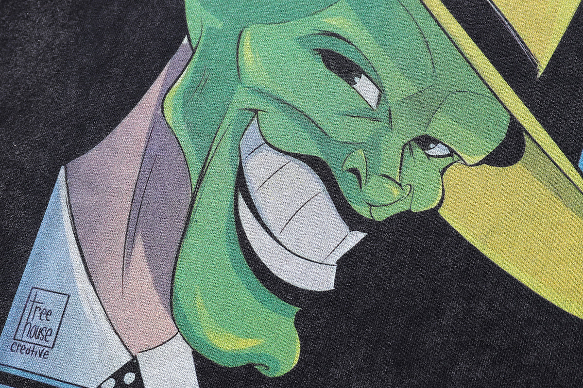 Mask movie t-shirt vintage green face tee retro cartoon top in vintage grey