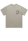 Naturist t-shirt retro hippie tee goose cartoon top in grey