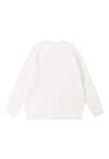 Fluffy sweater star print fluffy knitwear gilet jumper white