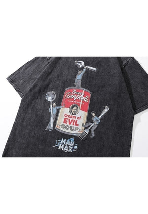 Mad Max t-shirt old Bruce Campbell tee retro punk top grey