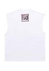 Bondage print sleeveless t-shirt S&M tank top surfer vest