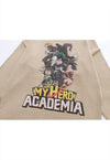 Academia sweater knitted distressed Anime print jumper black