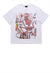 Skull print t-shirt skeleton tee retro bones top in white