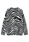 Zebra sweater white black striped jumper Gothic grunge top