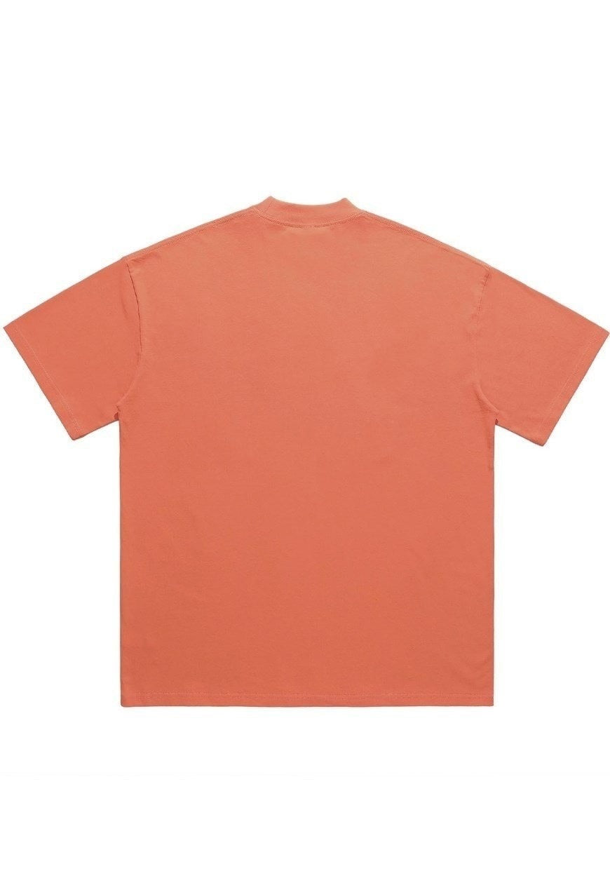 Saint print t-shirt Virgin Mary tee angel top in orange