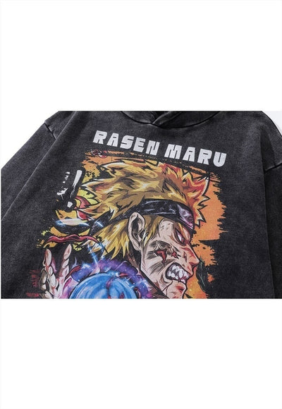 Anime hoodie Rasen Maru pullover Japanese cartoon jumper