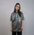 Silver sequin t-shirt glitter top sparkle jumper party pullover glam rock jumper fancy dress embellished going out metallic tee shiny grey