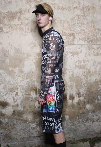 Pride midi sleeveless dress LGBT love long gay graffiti tee