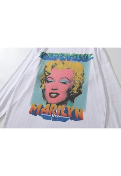 Marilyn Monroe t-shirt old Hollywood tee retro long top