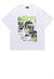 Raver print t-shirt monster doll tee cyber acid top in white