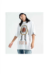 Eye print t-shirt grunge monster tee punk skater top white