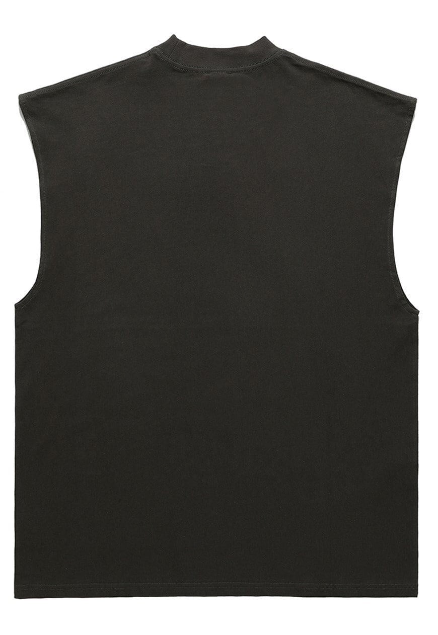 Skeleton sleeveless t-shirt tank top surfer vest vintage wash sample sale 3 for 2