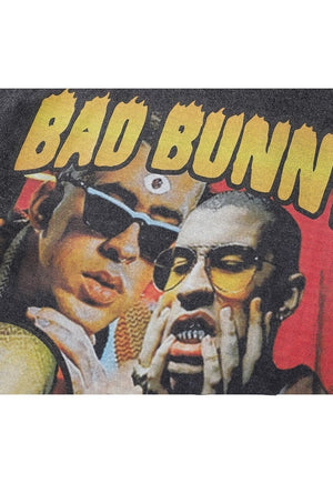 Bad bunny t-shirt retro rapper tee hip-hop top vintage grey